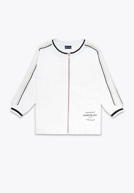 Top lungo con Zip in Felpina